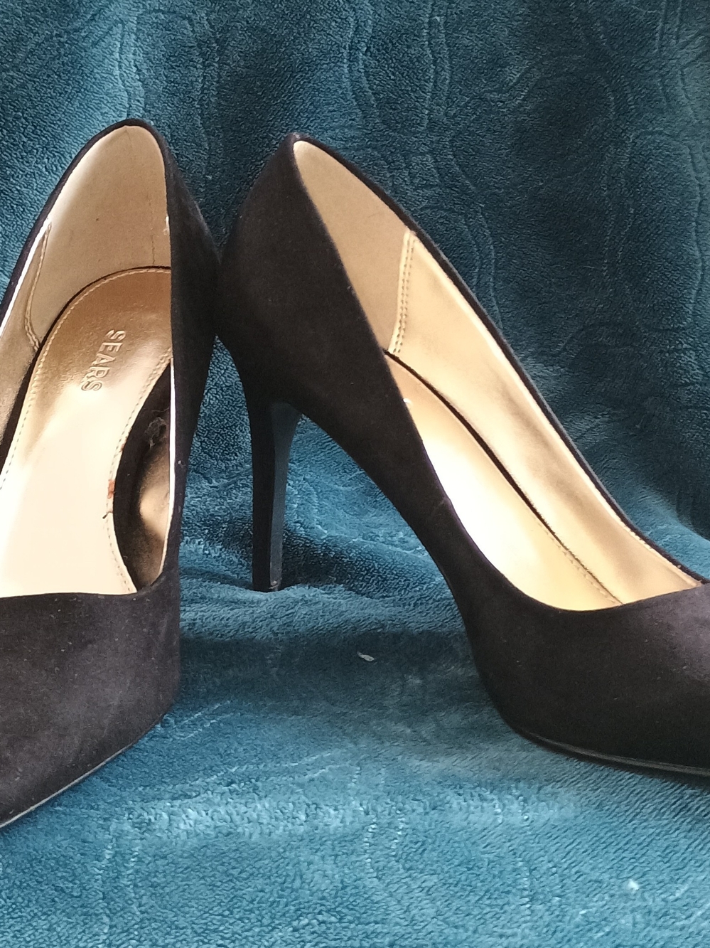 Classic Black Suede Women's Dress Pumps